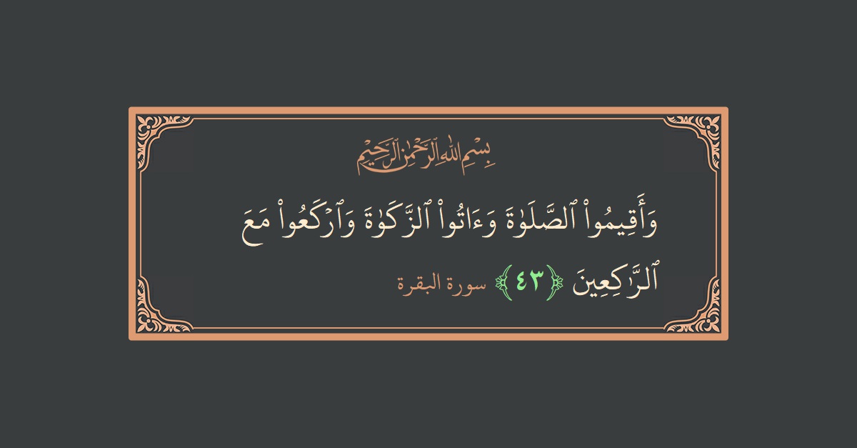 آیت 43 - سورۃ البقرہ: (وأقيموا الصلاة وآتوا الزكاة واركعوا مع الراكعين...) - اردو