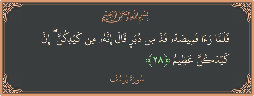 surah ke 12 ayat 28